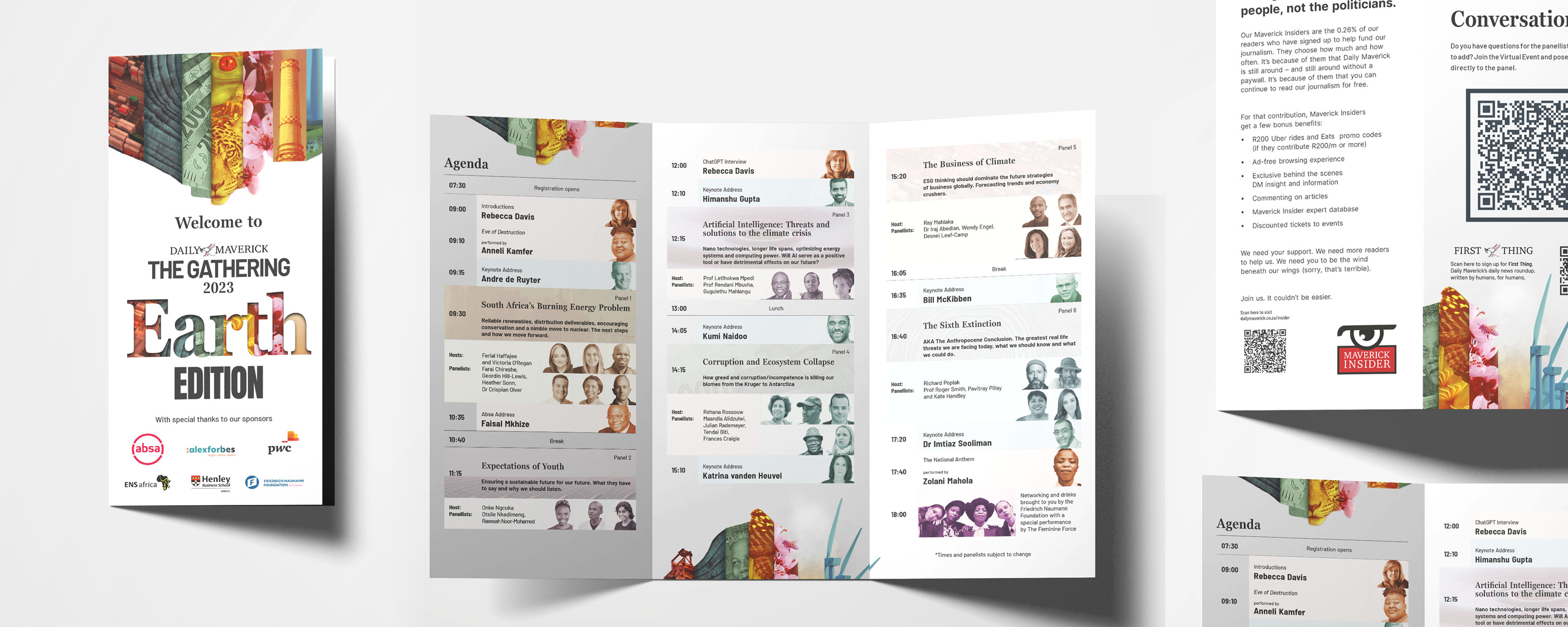 Print collateral for Daily Maverick The Gathering 2023 